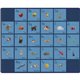 Flagship Carpets See My Alphabet Classroom Rug - Floor Rug - 13.17 ft Length x 10.50 ft Width x 0.50" Thickness - Rectangle - Bl