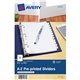 Avery A-Z Preprinted Tab Dividers - 12 x Divider(s) - A-Z - 12 Tab(s)/Set - 5.5" Divider Width x 8.50" Divider Length - 7 Hole P