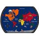 Flagship Carpets Maps That Teach Global Rug - 108" Length x 72" Width - Multicolor - Nylon