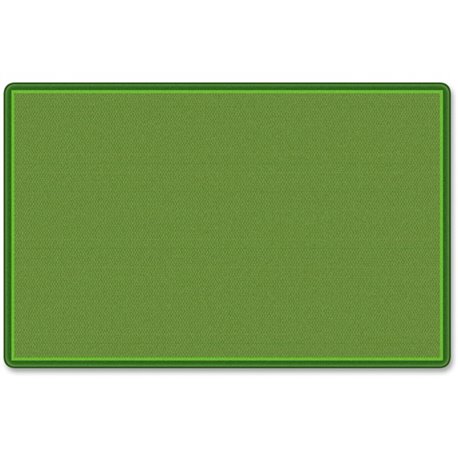 Flagship Carpets All-Over Weave Solid Color Rug - Classic - 99.96" Length x 69.96" Width - Green - Nylon