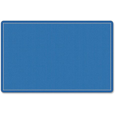 Flagship Carpets All-Over Weave Solid Color Rug - Classic - 99.96" Length x 69.96" Width - Blue - Nylon