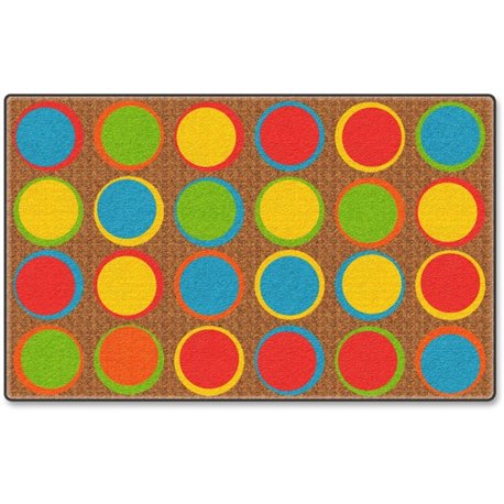 Flagship Carpets Calm Sitting Spots Rectangle Rug - Classic - 99.96" Length x 72" Width - Rectangle - Multicolor - Nylon