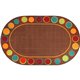 Flagship Carpets Calm Sitting Spots Oval Rug - Classic - 99.96" Length x 72" Width - Oval - Multicolor - Nylon