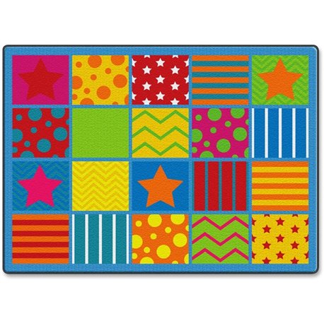 Flagship Carpets Silly Seating Classroom Rug - 99.96" Length x 72" Width - Multicolor