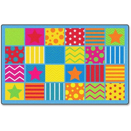 Flagship Carpets Silly Seating Classroom Rug - 12 ft Length x 90" Width - Multicolor