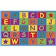 Flagship Carpets Cheerful Alphabet Classroom Rug - 12 ft Length x 90" Width x 0.50" Thickness - Rectangle - Multicolor