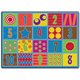 Flagship Carpets Counting Fun 20-seat Rug - 99.96" Length x 72" Width - Multicolor