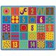 Flagship Carpets Counting Fun 30-seat Rug - 13.16 ft Length x 10.75 ft Width - Multicolor