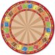 Flagship Carpets Calm Circle Time Books Round Rug - 12 ft Diameter - Circle - Multicolor