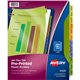 Avery Preprinted Monthly Tabs Plastic Dividers - 12 x Divider(s) - Jan-Dec - 12 Tab(s)/Set - 8.5" Divider Width x 11" Divider Le