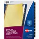 Avery Tab Divider - 12 x Divider(s) - Jan-Dec - 12 Tab(s)/Set - 8.5" Divider Width x 11" Divider Length - 3 Hole Punched - Buff 