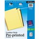 Avery Preprinted Tab Dividers - Gold Reinforced Edge - 31 x Divider(s) - Printed Tab(s) - Digit - 1-31 - 31 Tab(s)/Set - 8.5" Di