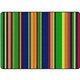 Flagship Carpets Basics Stripes Classroom Rug - 72" Length x 100.80" Width - Rectangle - Primary - Nylon