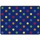 Flagship Carpets Basics Dots Classroom Rug - 72" Length x 100.80" Width - Rectangle - Primary - Nylon