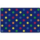 Flagship Carpets Basics Dots Classroom Rug - 91.20" Length x 12 ft Width - Rectangle - Primary - Nylon