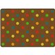 Flagship Carpets Basics Dots Classroom Rug - 72" Length x 100.80" Width - Rectangle - Muted - Nylon