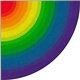 Flagship Carpets Rainbow Classroom Rug - 72" Diameter - Rainbow - Nylon