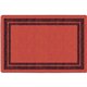 Flagship Carpets Double Dark Tone Border Red Rug - 100" Length x 72" Width x 0.50" Thickness - Rectangle - Red