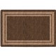 Flagship Carpets Double Light Tone Border Brown Rug - 100" Length x 72" Width x 0.50" Thickness - Rectangle - Chocolate