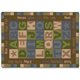 Flagship Carpets ABC Tranquility Alphabet Rug - 99.60" Length x 69.60" Width - Multicolor - Nylon