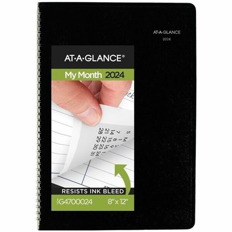 At-A-Glance DayMinder Block StylePlanner - Medium Size - Julian Dates - Weekly - 12 Month - January 2024 - December 2024 - 1 Wee