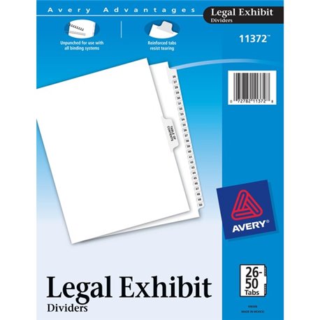 Avery Premium Collated Legal Exhibit Dividers with Table of Contents Tab - Avery Style - 26 x Divider(s) - Printed Tab(s) - Digi