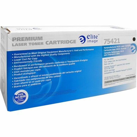 Elite Image Remanufactured MICR High Yield Laser Toner Cartridge - Alternative for HP 53X (Q7553X) - Black - 1 Each - 7000 Pages