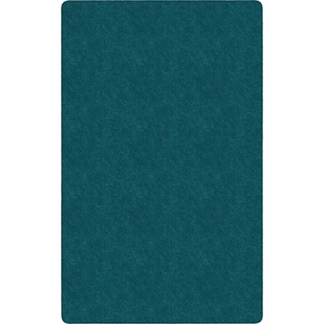 Flagship Carpets Amerisoft Solid Color Rug - 48" Length x 72" Width - Rectangle - Marine Blue - Polyester, Nylon