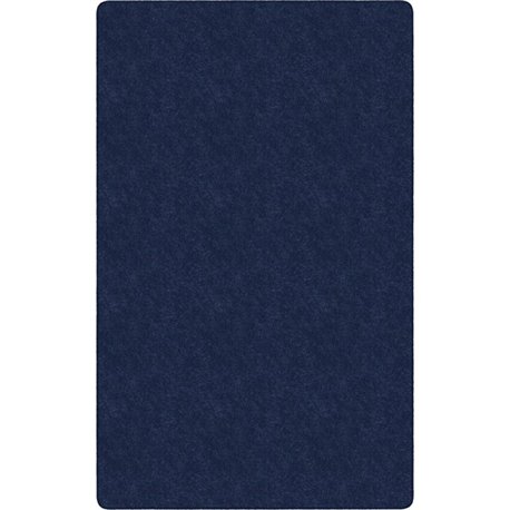 Flagship Carpets Amerisoft Solid Color Rug - 48" Length x 72" Width - Rectangle - Navy - Polyester, Nylon