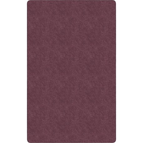 Flagship Carpets Amerisoft Solid Color Rug - 48" Length x 72" Width - Rectangle - Plum - Polyester, Nylon