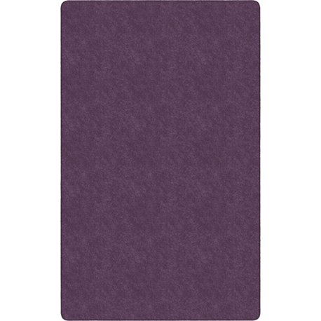 Flagship Carpets Amerisoft Solid Color Rug - 48" Length x 72" Width - Rectangle - Purple - Polyester, Nylon