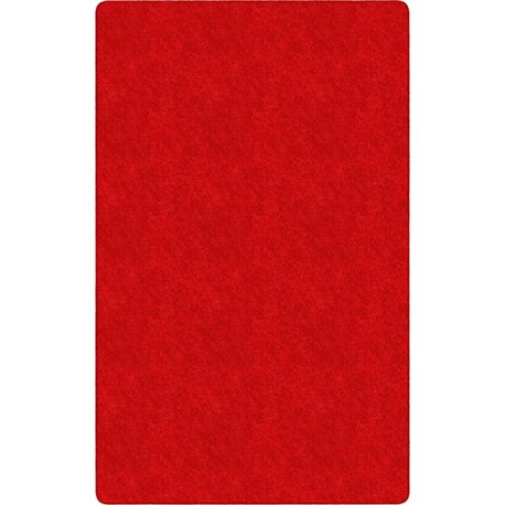 Flagship Carpets Amerisoft Solid Color Rug - 48" Length x 72" Width - Rectangle - Classic Red - Polyester, Nylon