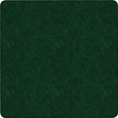 Flagship Carpets Amerisoft Solid Color Rug - 72" Length x 72" Width - Square - Emerald Green - Polyester, Nylon