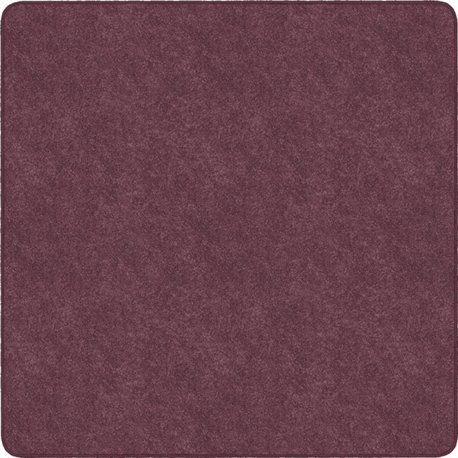 Flagship Carpets Amerisoft Solid Color Rug - 72" Length x 72" Width - Square - Plum - Polyester, Nylon