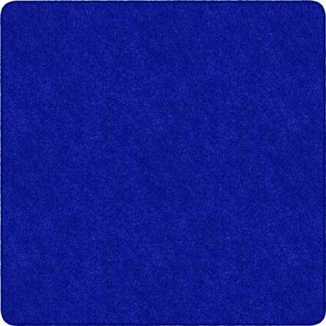 Flagship Carpets Amerisoft Solid Color Rug - 72" Length x 72" Width - Square - Royal Blue - Polyester, Nylon