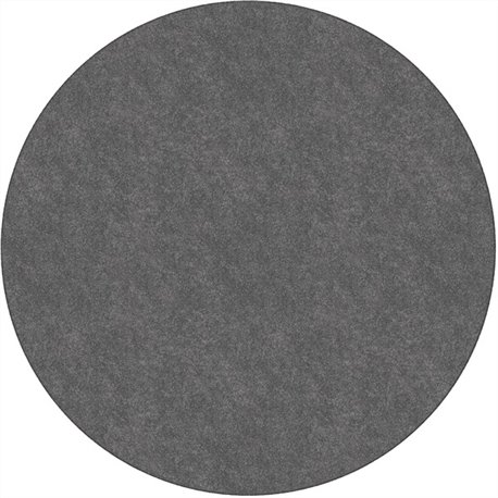 Flagship Carpets Amerisoft Solid Color Rug - 72" Diameter - Round - Gray - Nylon, Polyester