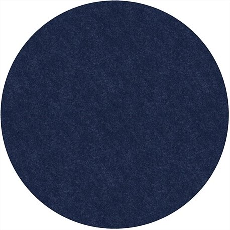 Flagship Carpets Amerisoft Solid Color Rug - 72" Diameter - Round - Navy Blue - Nylon, Polyester