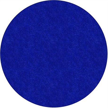 Flagship Carpets Amerisoft Solid Color Rug - 72" Diameter - Round - Royal Blue - Nylon, Polyester