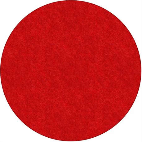 Flagship Carpets Amerisoft Solid Color Rug - 72" Diameter - Round - Classic Red - Nylon, Polyester