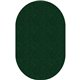 Flagship Carpets Amerisoft Solid Color Rug - 12 ft Length x 90" Width - Oval - Emerald Green - Nylon, Polyester