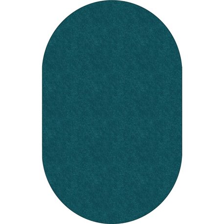 Flagship Carpets Amerisoft Solid Color Rug - 12 ft Length x 90" Width - Oval - Marine Blue - Nylon, Polyester