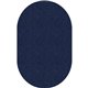 Flagship Carpets Amerisoft Solid Color Rug - 12 ft Length x 90" Width - Oval - Navy Blue - Nylon, Polyester