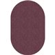 Flagship Carpets Amerisoft Solid Color Rug - 12 ft Length x 90" Width - Oval - Plum - Nylon, Polyester