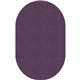 Flagship Carpets Amerisoft Solid Color Rug - 12 ft Length x 90" Width - Oval - Purple - Nylon, Polyester