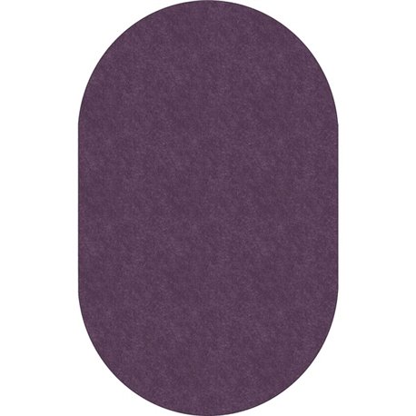 Flagship Carpets Amerisoft Solid Color Rug - 12 ft Length x 90" Width - Oval - Purple - Nylon, Polyester