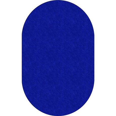 Flagship Carpets Amerisoft Solid Color Rug - 12 ft Length x 90" Width - Oval - Royal Blue - Nylon, Polyester