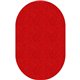 Flagship Carpets Amerisoft Solid Color Rug - 12 ft Length x 90" Width - Oval - Classic Red - Nylon, Polyester