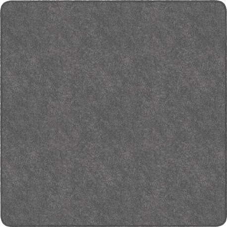 Flagship Carpets Amerisoft Solid Color Rug - 12 ft Length x 12 ft Width - Square - Gray - Nylon, Polyester