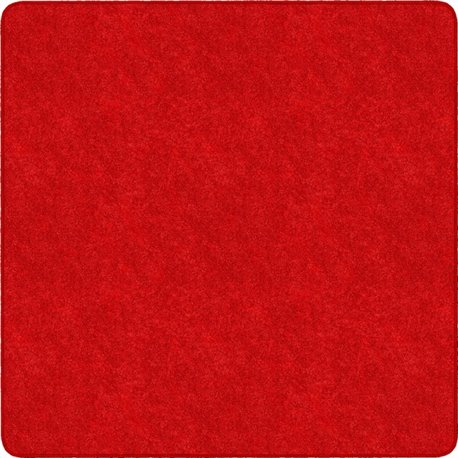 Flagship Carpets Amerisoft Solid Color Rug - 12 ft Length x 12 ft Width - Square - Classic Red - Nylon, Polyester