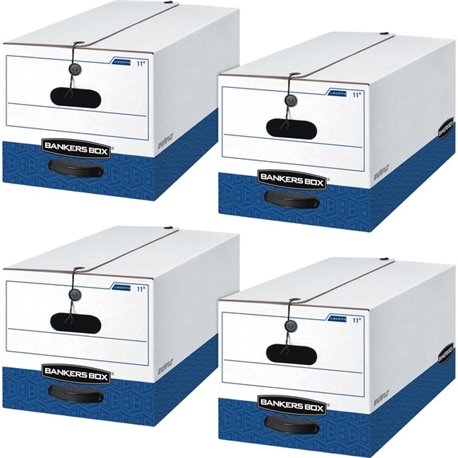 Bankers Box Liberty File Storage Boxes - Internal Dimensions: 12" Width x 24" Depth x 10" Height - External Dimensions: 12.3" Wi